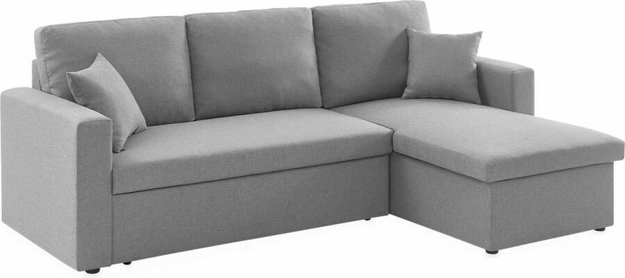 Alice's Garden l Slaapbank IDA l Polyester l Opbergruimte l Lichtgrijs - Foto 2