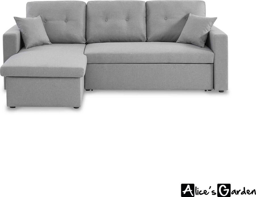 Alice's Garden l Slaapbank IDA l Polyester l Opbergruimte l Lichtgrijs