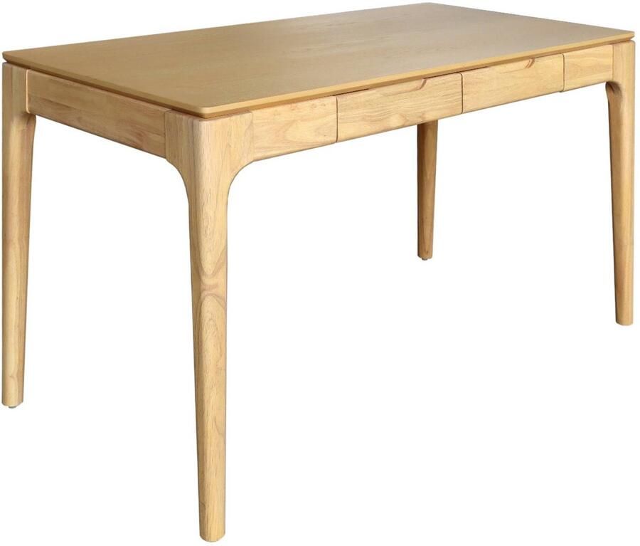 Sweeek Tafel bureau rubberhout essenfineer 2 laden l 120 x b 60 x h 76 cm alienor