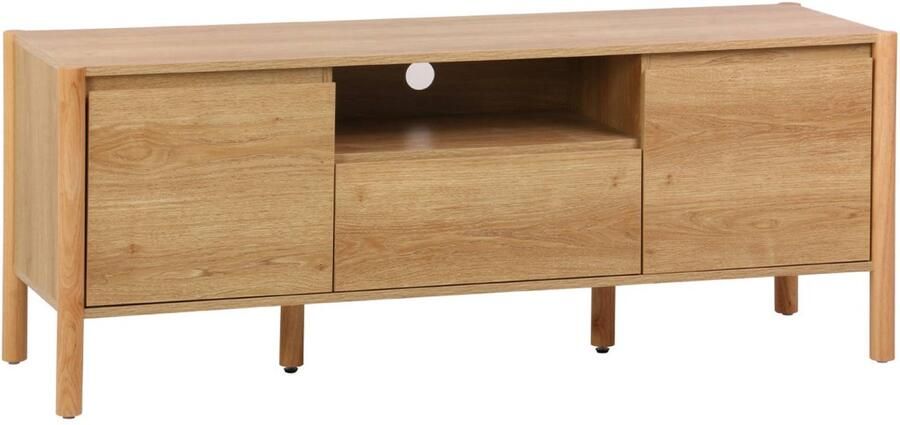 Sweeek Tv-meubel houteffect 2 deuren 1 lade 140 x 42 x 55 cm harmony