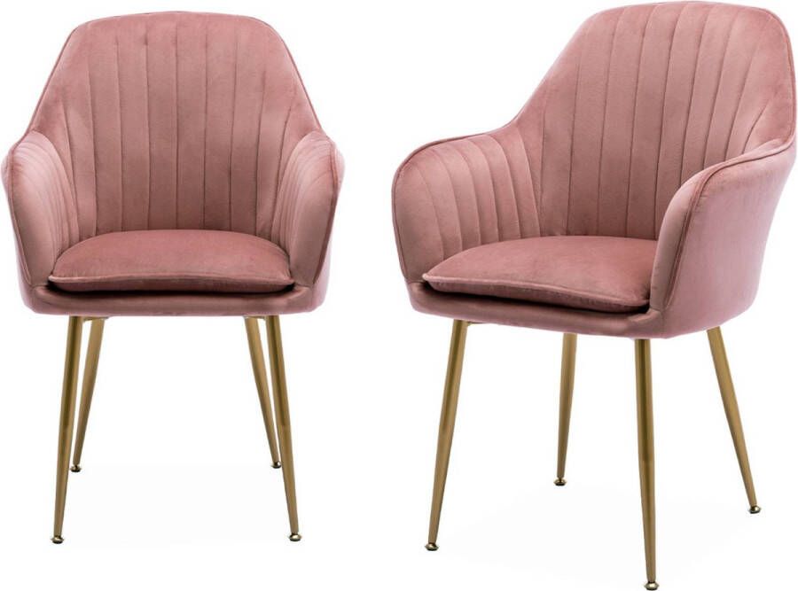 Sweeek Velours fauteuils shella b 57 x d 59 x h 84 5 set van 2