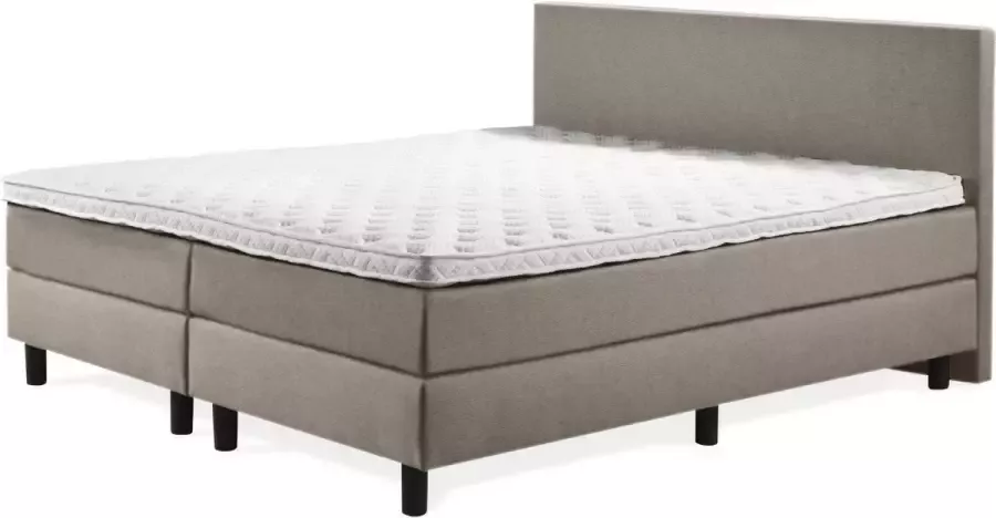 Sweet Boxspring Luxe 120x210 Glad Taupe Lederlook