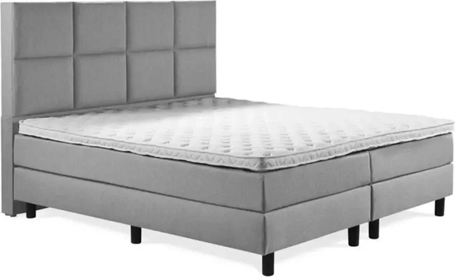 Sweet Boxspring Luxe 120x220 8 vlaks Zilvergrijs