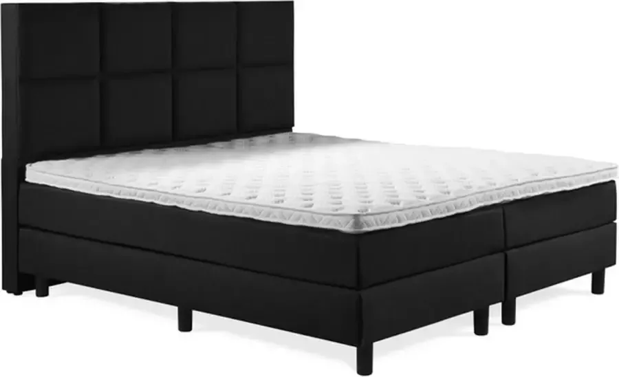 Sweet Boxspring Luxe 120x220 8 vlaks Zwart