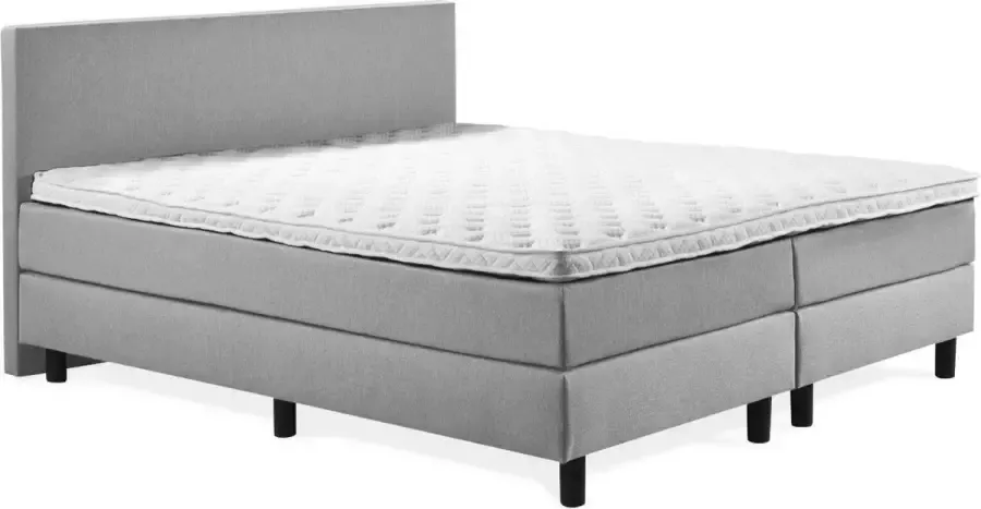 Sweet Boxspring Luxe 120x220 Glad Zilvergrijs