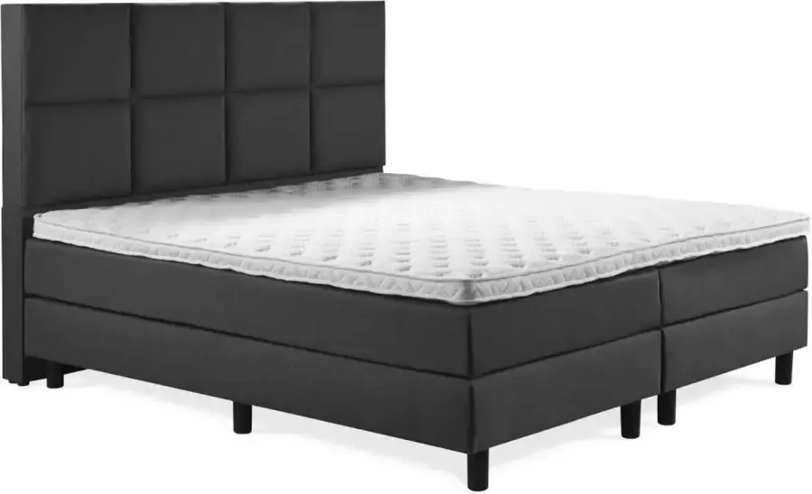 Sweet Boxspring Luxe 140x210 8 vlaks Antracite