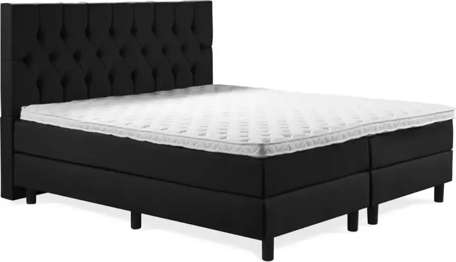 Sweet Boxspring Luxe 140x210 Capiton Zwart