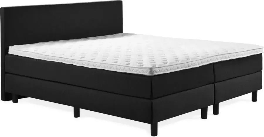 Sweet Boxspring Luxe 160x210 Glad Zwart