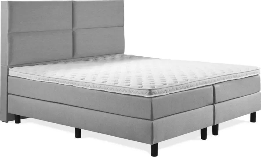 Sweet Boxspring Luxe 160x220 4 vlaks Zilvergrijs