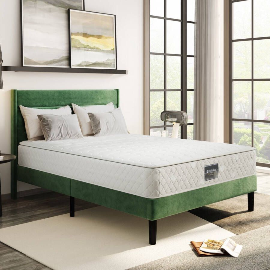 Sweiko Lentekern matras 7-zone koudschuim matras zakveeranker 140x200cm 100%Oeko-Tex vervuilende stof getest gewatteerde microfiber cover topping 100 nachten proefslaap hardheid H3 25cm Hoogte