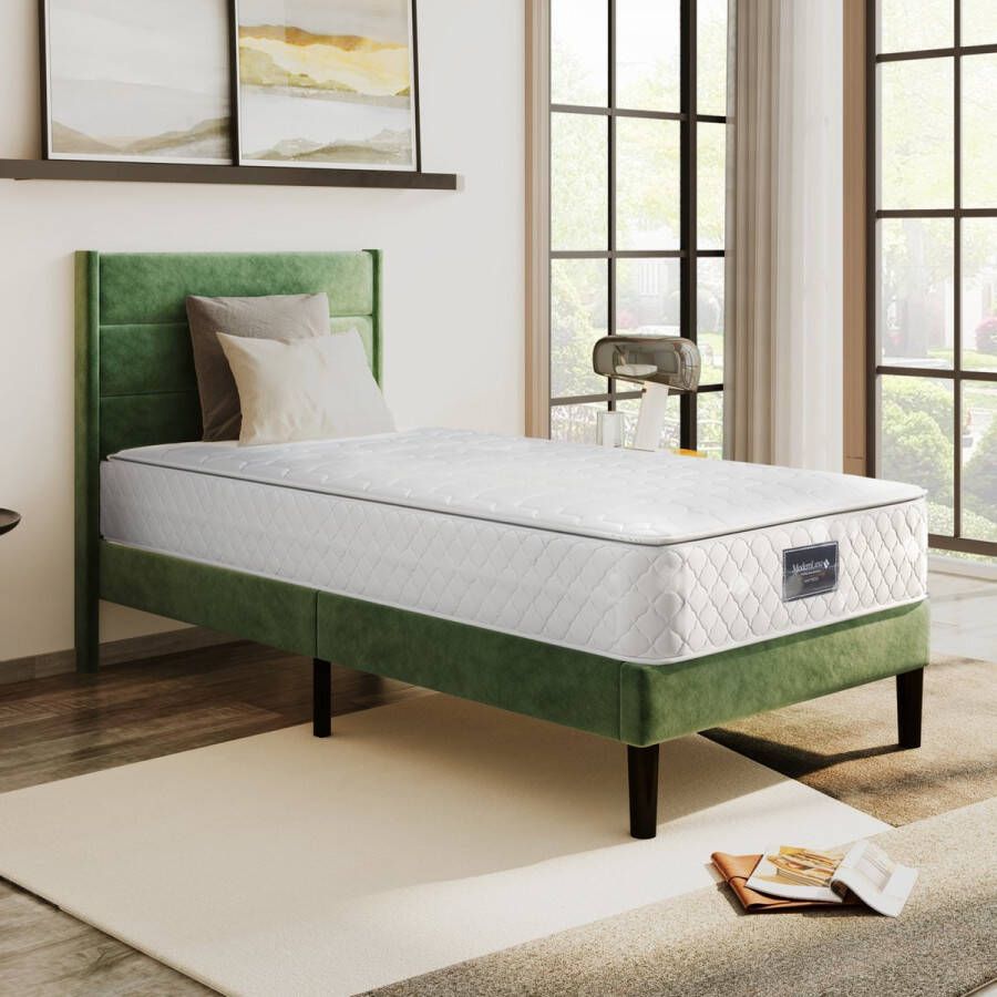 Sweiko Lentekern matras 7-zone koudschuim matras zakveeranker 90x200cm 100%Oeko-Tex gecertificeerd gewatteerde microfiber cover topping 100 nachten proefslaap hardheid H3 25cm hoogte