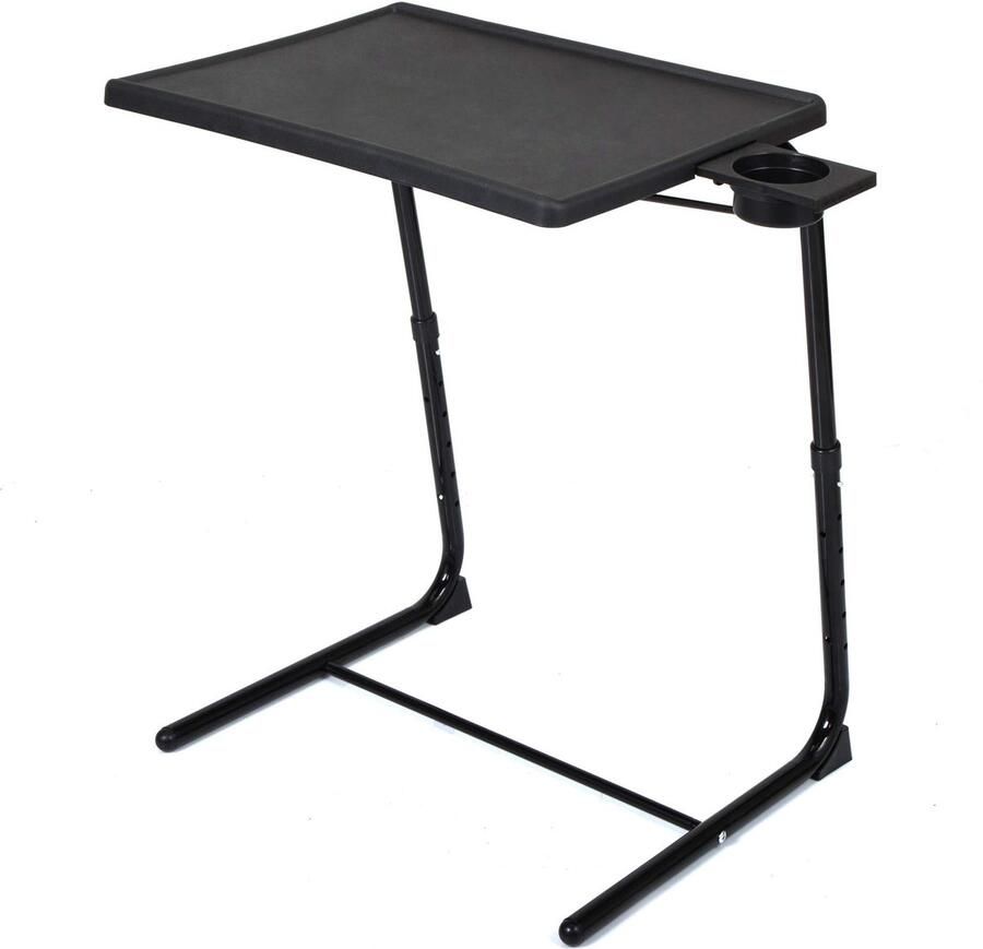 Sweiko Draagbaar bureau Compact computerbureau In hoogte en hoek verstelbaar Zwart