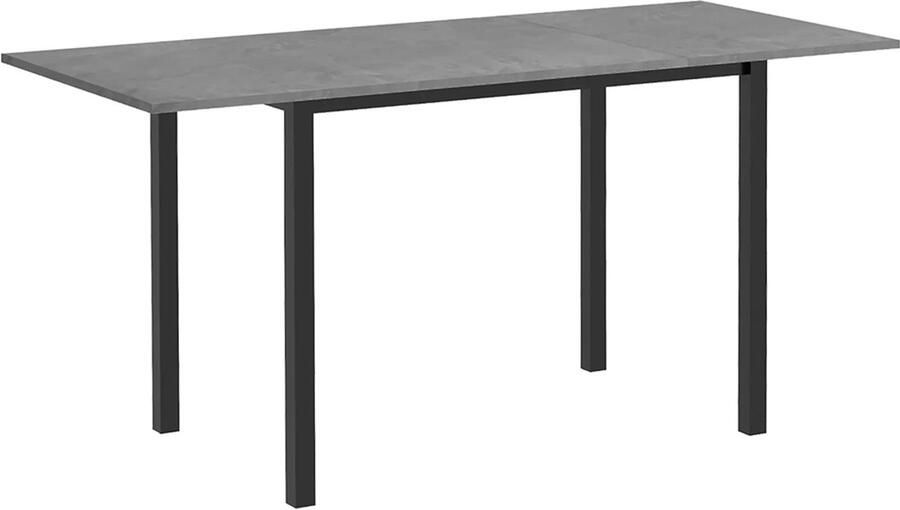 Sweiko Eettafel Uitschuifbaar Geschikt voor 6 personen 110 160 x 70 x 76 cm Donkergrijs