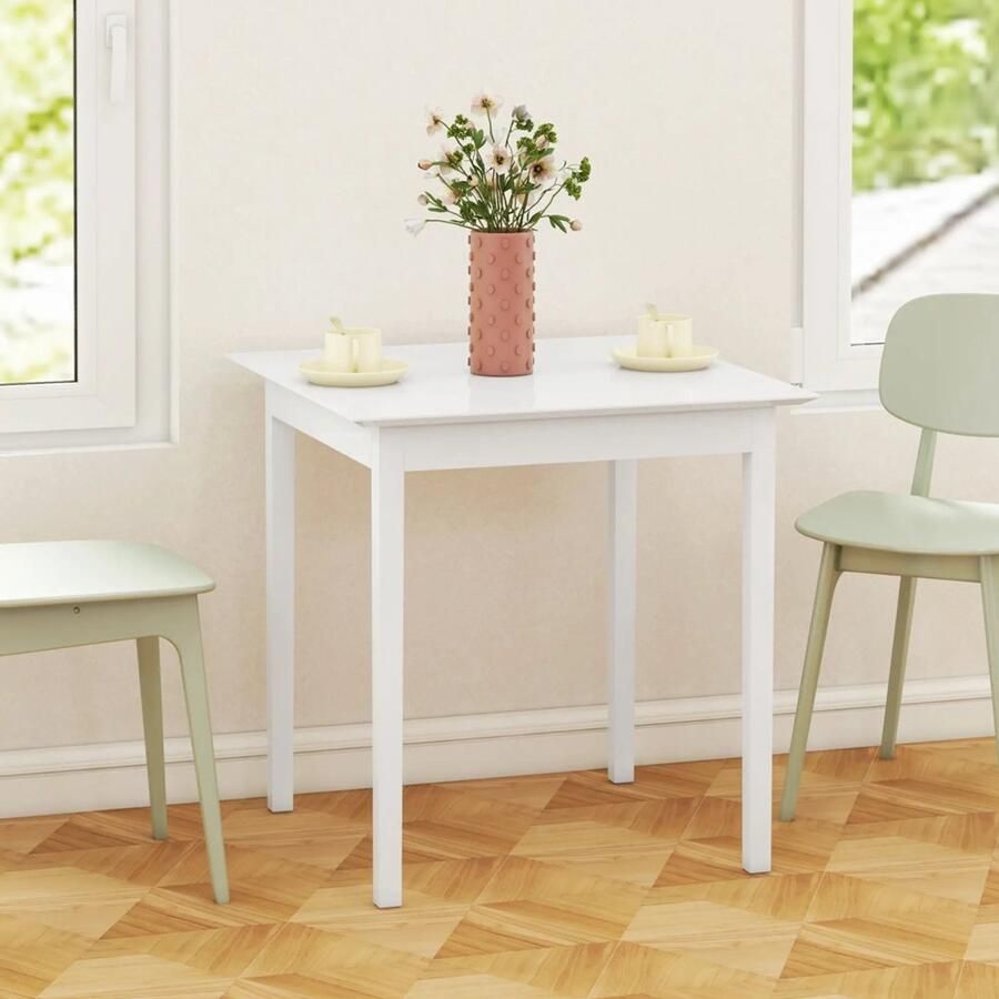 Sweiko Eettafel Vierkant Modern design 75×75×76 cm Wit