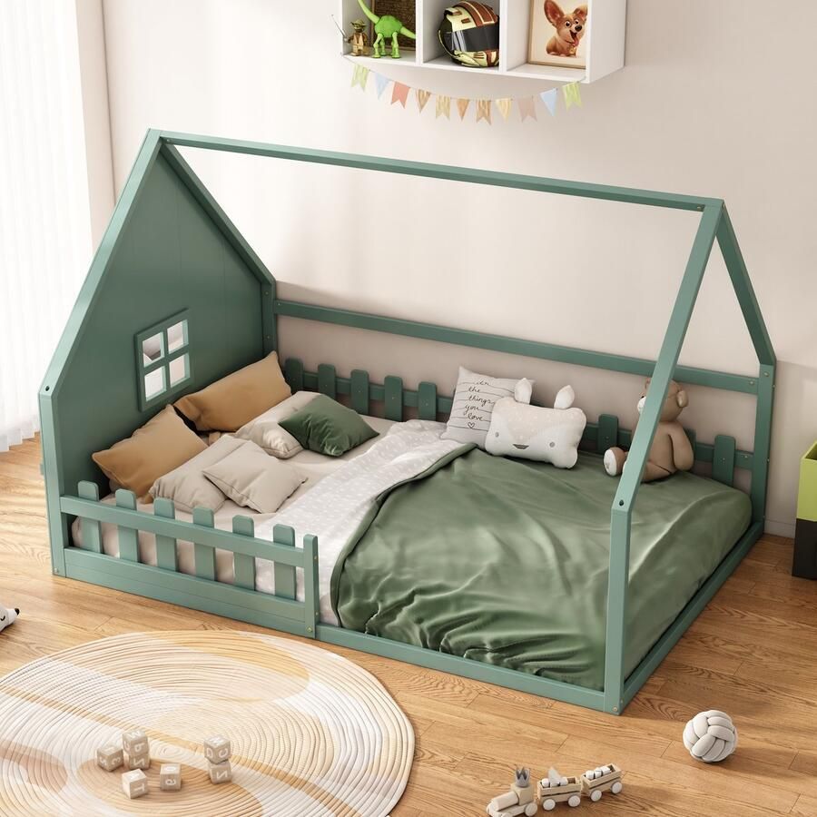 Sweiko Kinderbed 140*200 cm grenen groen