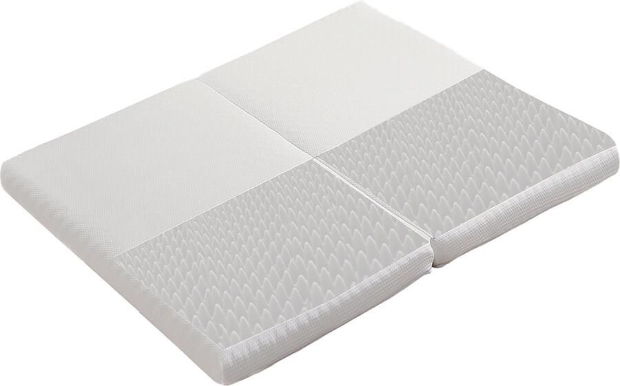 Sweiko Opvouwbaar Matras Honingraatstof Öko-Tex Gecertificeerd Ergonomisch Ademend en Duurzaam Compressie verpakking Multifunctionele mat Hardheid H3 23D spons Wit 140x200cm&140x100cm