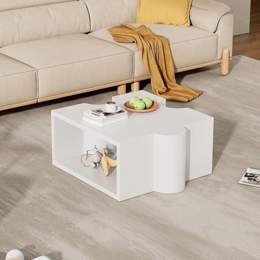 Sweiko Salontafel Puzzelvorm MDF Wit