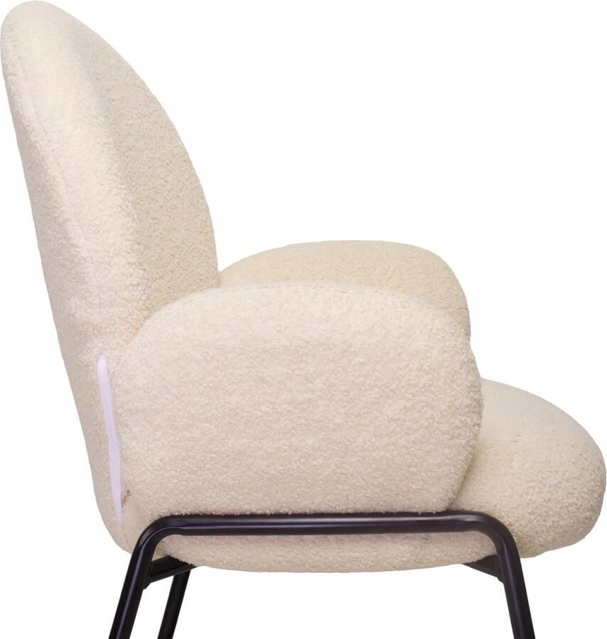 Sweiko Teddy fluwelen vrije tijd Stoel Fauteuil enkele stoel restaurant Eetkamerstoel stoel met roze Metalen poten