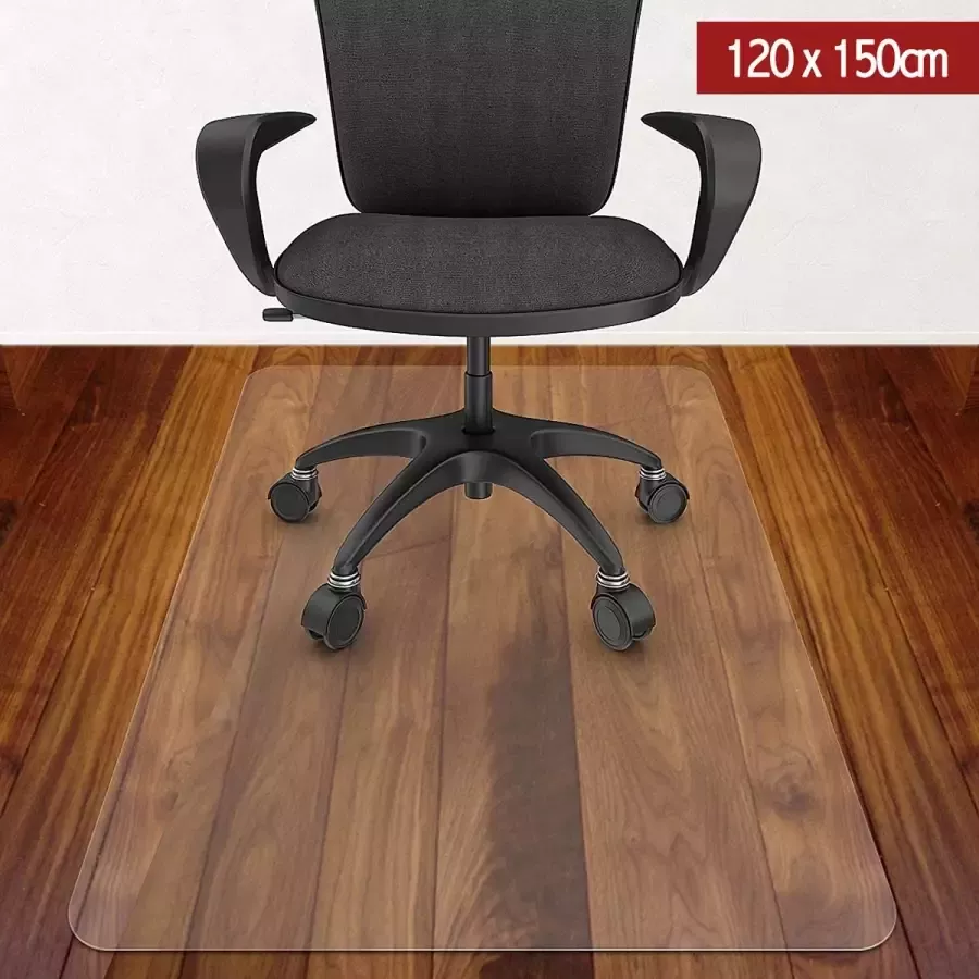 SWILIX Vloerbeschermer Bureaustoelmat PVC Vloermat Voor Harde Vloeren 120x150cm Transparant