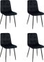 Swiss Homess Swiss Homes Velvet Eetkamerstoelen Zwart Set van 4 Zwart Fluweel Velvet stoel Eetkamerstoel Kuipstoel Woonkamerstoelen - Thumbnail 1