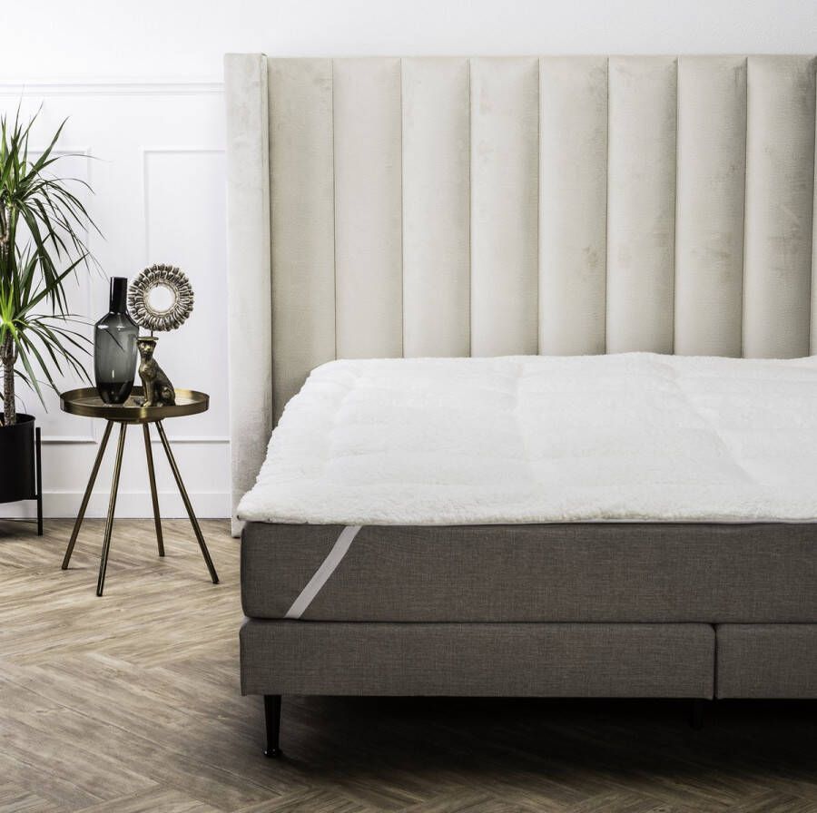 Swiss Nights Sherpa Oplegmatras 160x200 Wit