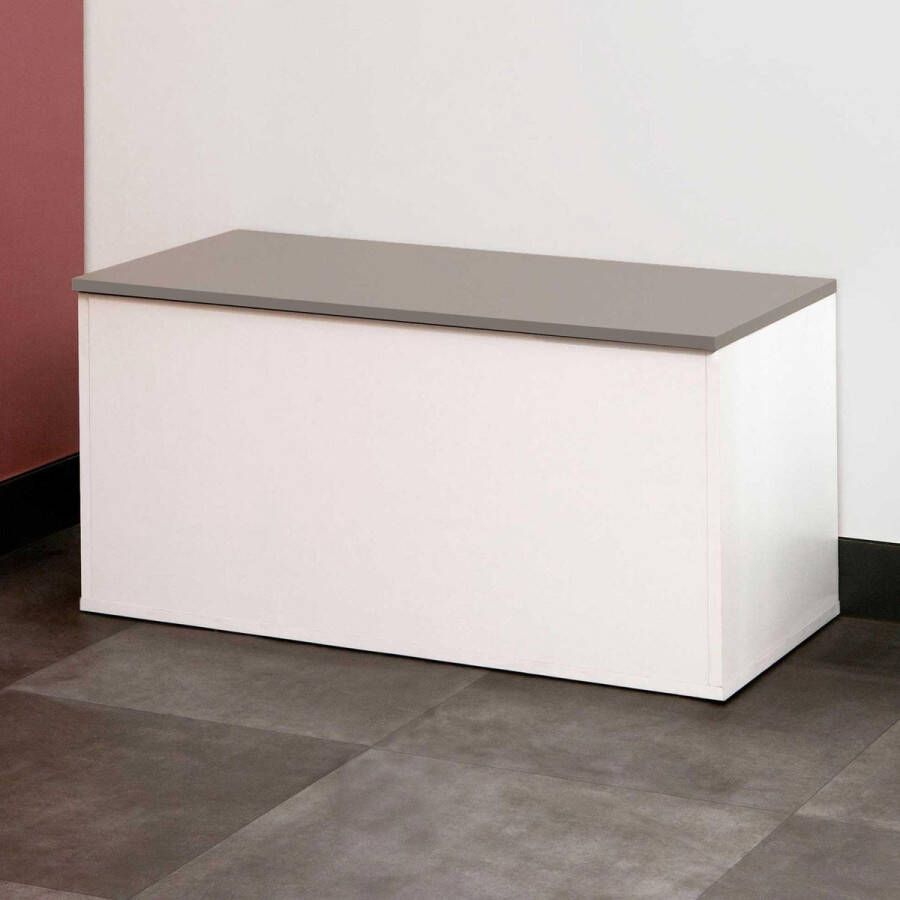 Symbiosis schoenenkast Orte wit taupe 43 2x89x39 2 cm Leen Bakker