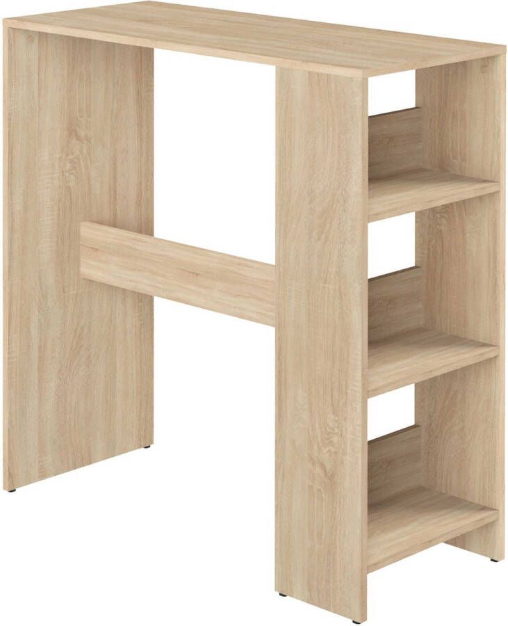 Symbiosis EMOB Bartafel Carnilla 94x40 met opbergruimte eik Tafels outlet Bruin Spaanplaat Tafels outlet Op voorraad - Foto 5