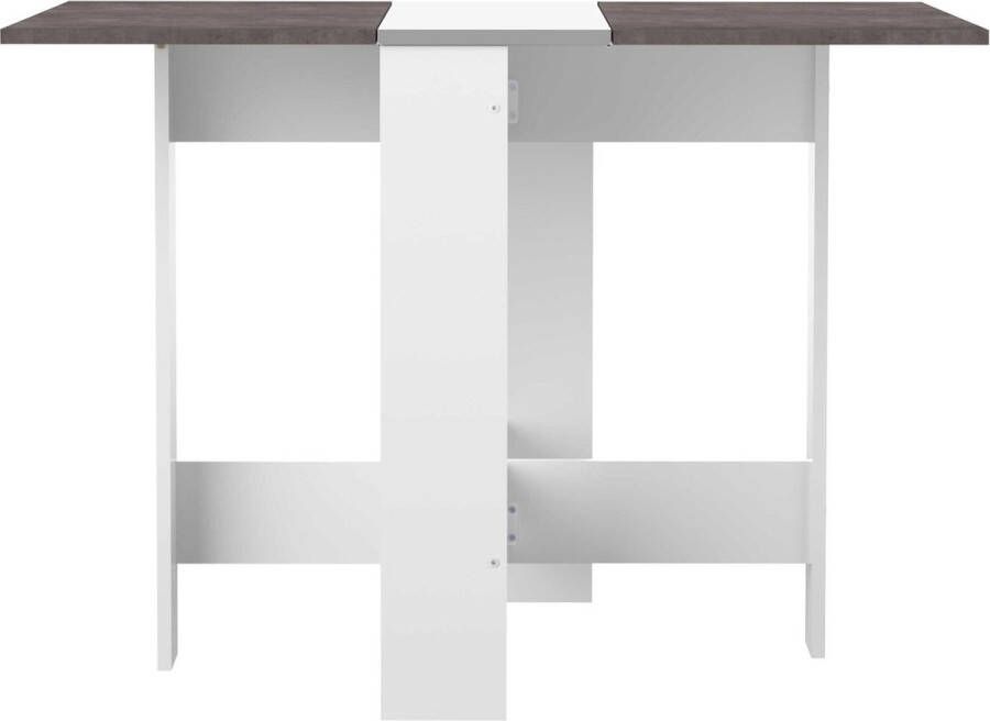 Symbiosis inklapbare tafel Laugen wit betongrijs 73 4x28x76 cm Leen Bakker - Foto 2