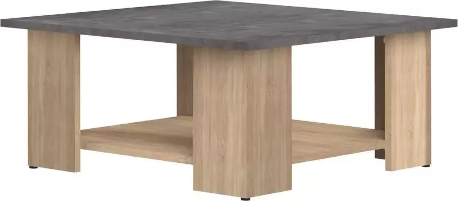 Symbiosis EMOB Salontafel Square 67x67 eik beton Vierkante salontafels Bruin; Betonlook Spaanplaat Vierkante salontafels Op voorraad - Foto 2