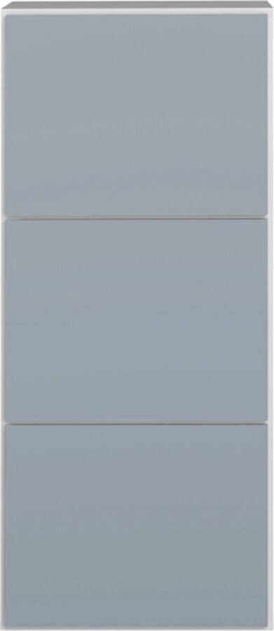 Symbiosis EMOB Schoenenkast Baylinn 3 draaideuren en 5 legplanken-celadon grijs wit Halkasten Grijs Melamine; Spaanplaat Halkasten Op voorraad