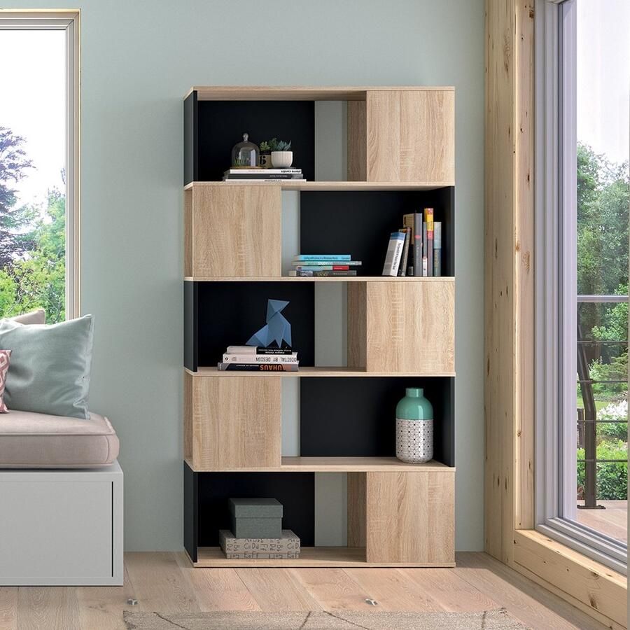 Symbiosis Boekenkast Rossi eik zwart - Foto 2