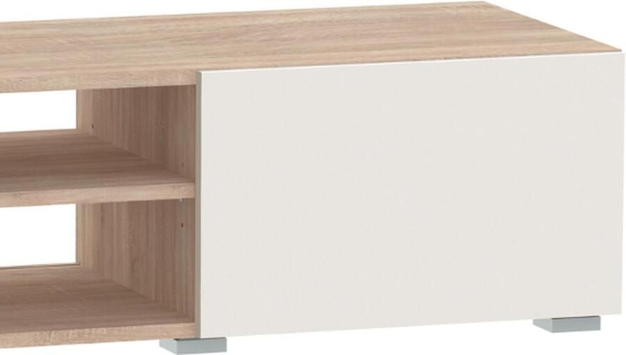 Symbiosis Tv-meubel Polka 140 cm 2 draaideuren 2 open vakken- eik lichtbeige - Foto 2