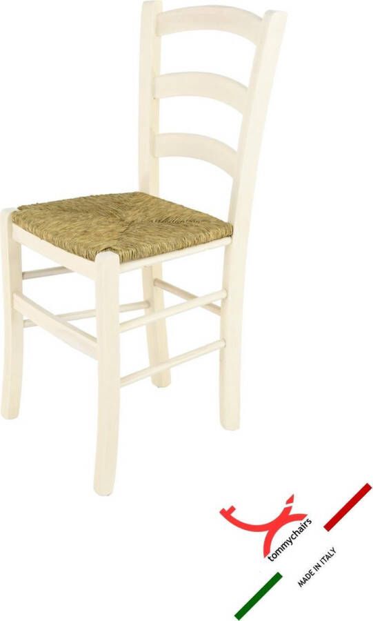 T m c s Tommychairs Venice Eetkamerstoel 1 Stuk Wit Rotan & Hout