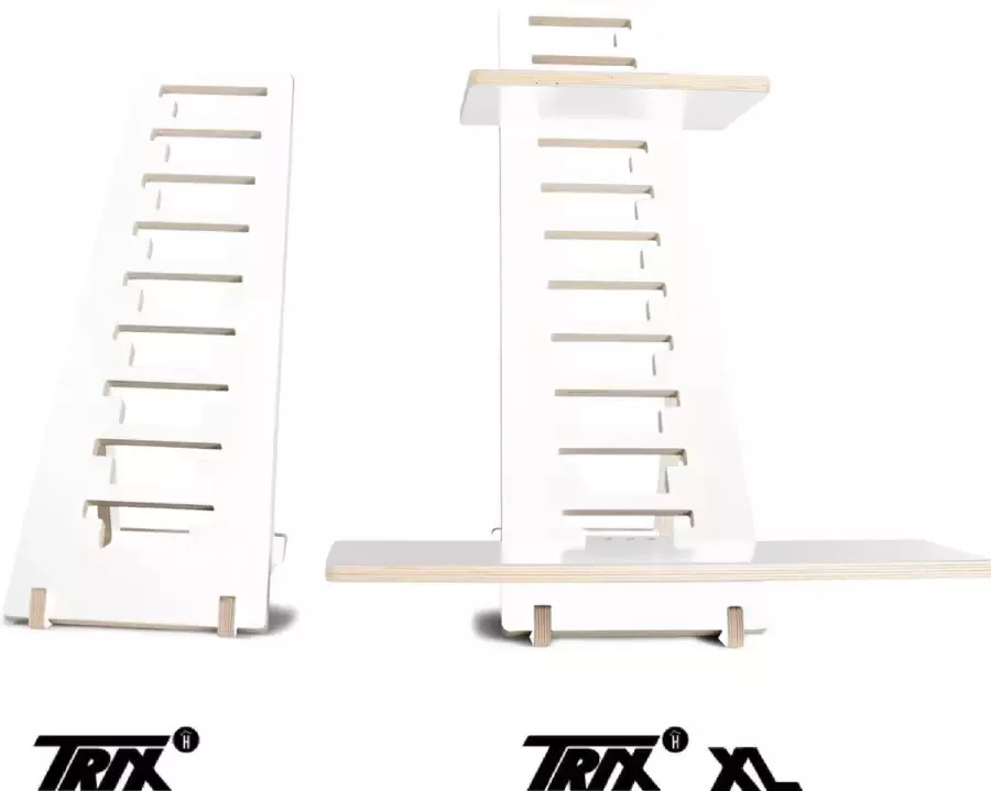T-rix XL zit sta verhoger voor je laptop lange mensen (WIT of ZWART) laptop verhoger sta bureau Houten laptop verhoger Trillingsvrij werken Robuust en sterk- Voor laptop of monitor tijdloos ontwerp