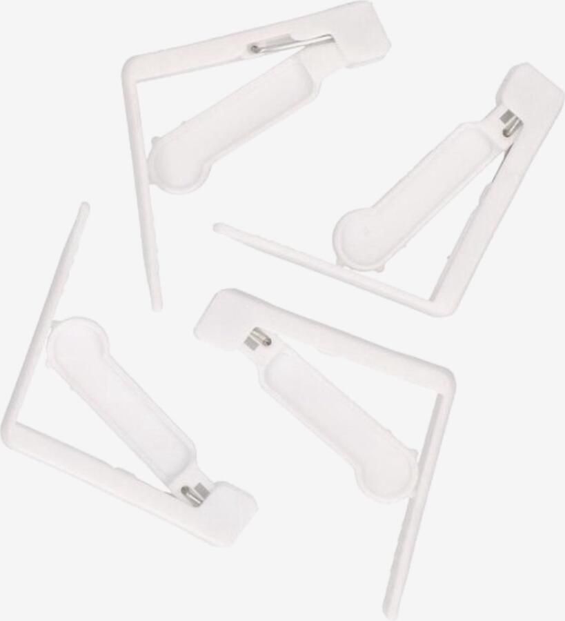 Tafelkleed klemmen 4 stuks Wit binder set van 4 5x5cm Tafelzeilklemmen
