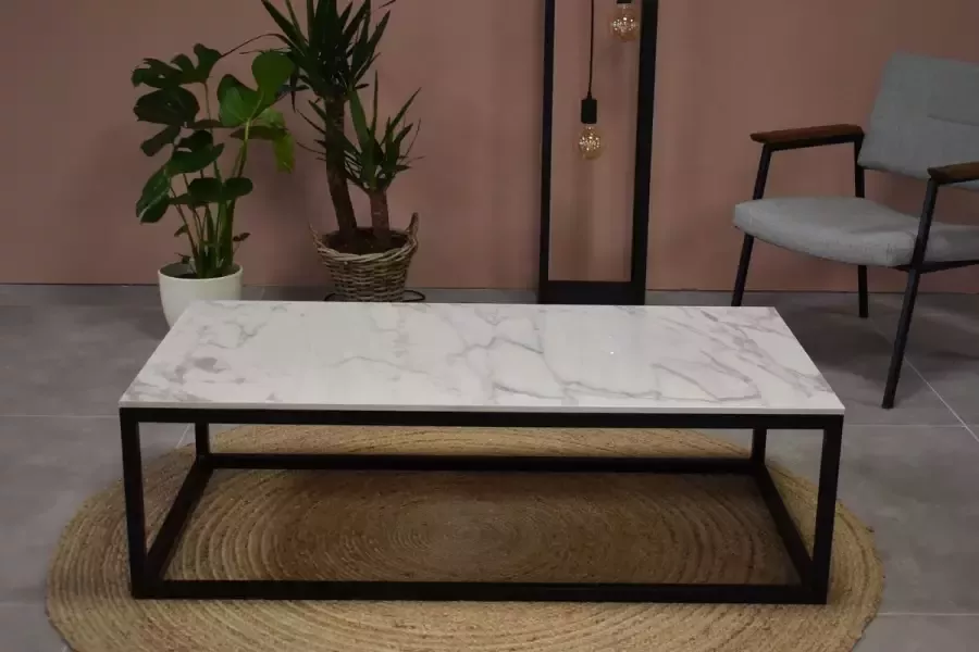 Tafelwinkel Salontafel Rechthoek 'Calacatta Extra