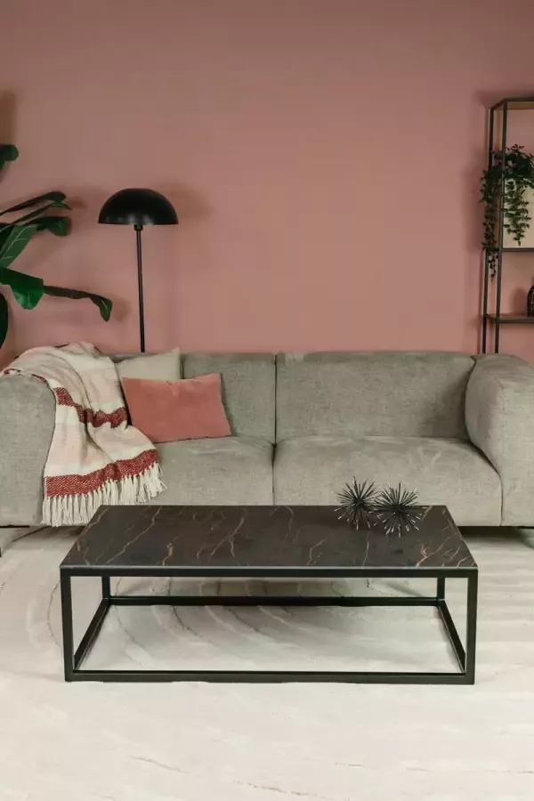 Tafelwinkel Salontafel Rechthoek Dekton Laurent Goudbruine aderen Natuursteen Marmer Krasbestendig