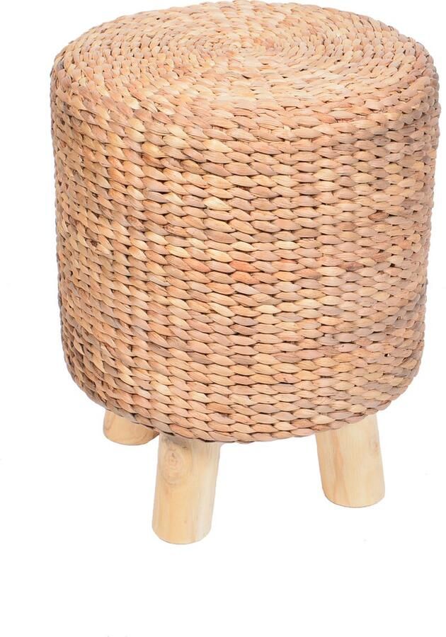 Tall Men Standing Ronde kruk Orchid gevlochten waterhyacint lekker hoog; 50 cm Natuurlijk comfort