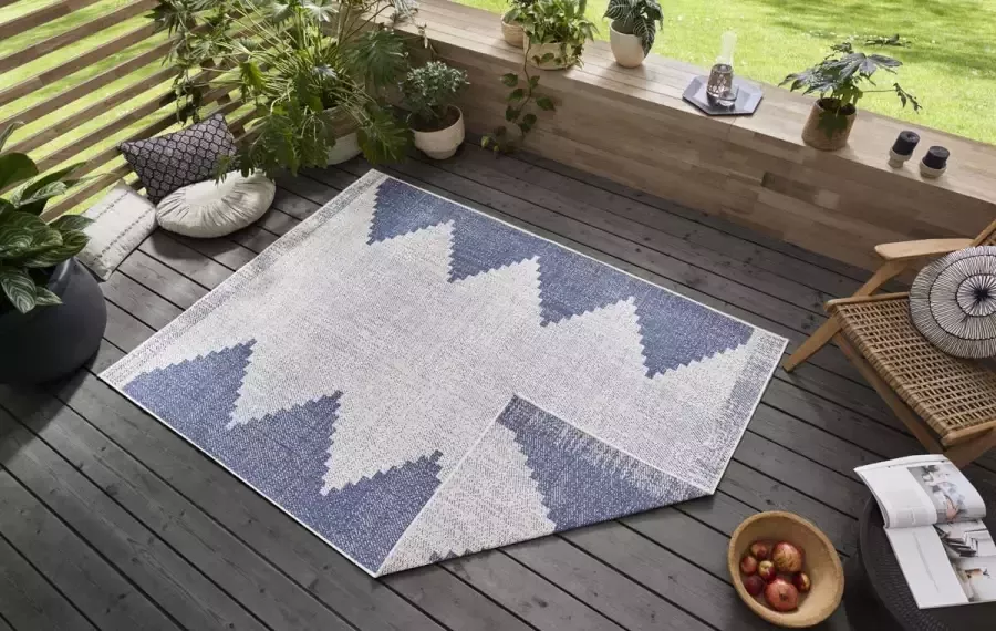Freundin Home Collection Vloerkleed Diona Geschikt voor binnen en buiten slijtvast en gemakkelijk in onderhoud platweefsel - Foto 3