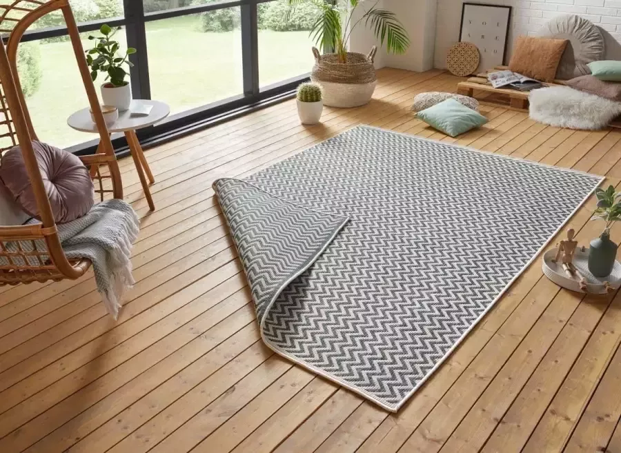 Tapeso Design vloerkleed Ivy 103731 160x230 cm Groen & Crème