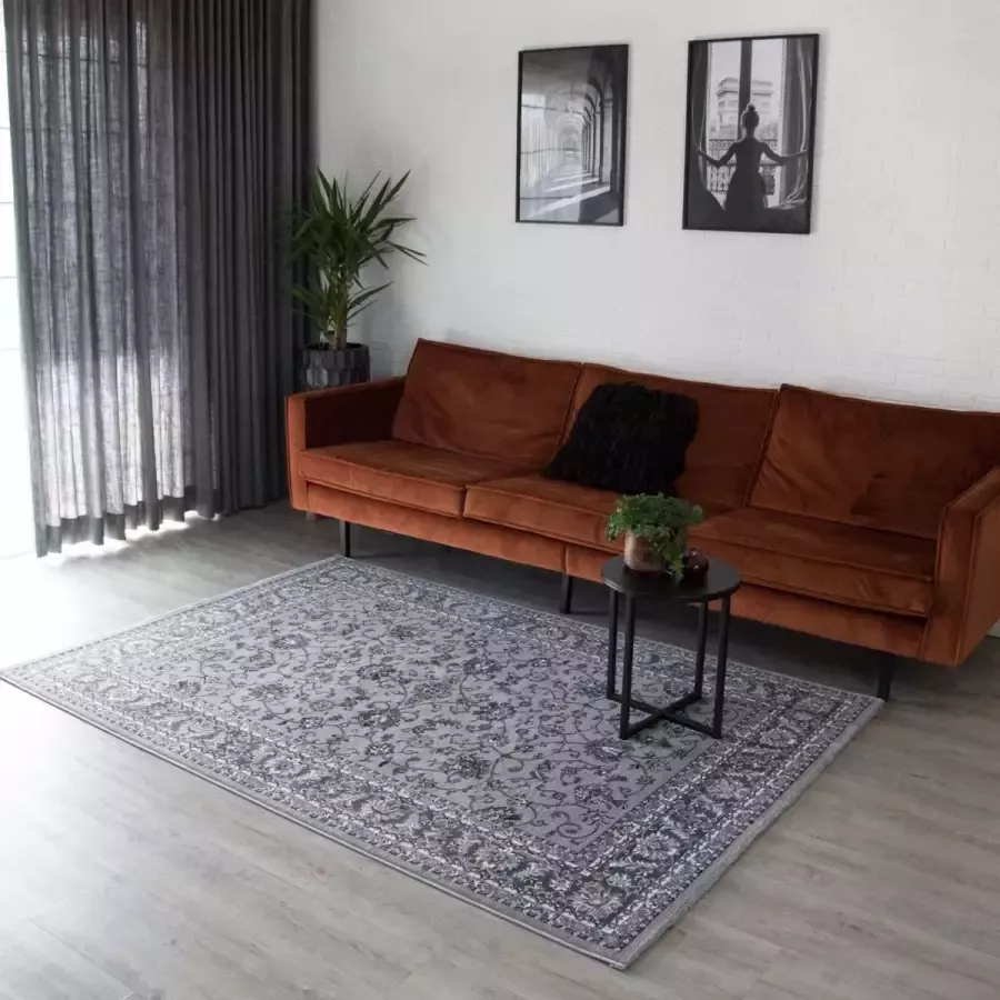 Tapeso Design perzisch tapijt Royalty grijs 160x230 cm