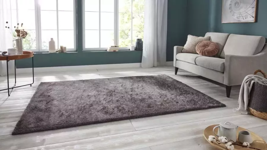 TrueWeave Handgetuft hoogpolig vloerkleed Supersoft taupe 120x170 cm