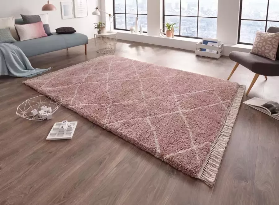 Freundin Home Collection Hoogpolig vloerkleed Primrose Bijzonder zachte pool Scandi look met franje robuust gemakkelijk in onderhoud - Foto 2