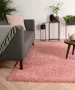 Tapeso Hoogpolig vloerkleed shaggy Trend effen roze 100x200 cm - Thumbnail 1