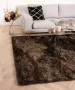 Tapeso Hoogpolig vloerkleed velours Posh bruin 160x230 cm - Thumbnail 1