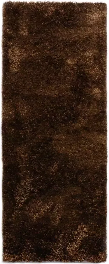 Tapeso Hoogpolige loper Velours Posh bruin 80x200 cm