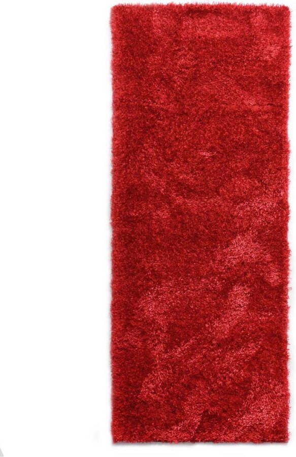 Tapeso Hoogpolige loper Velours Posh rood 80x300 cm