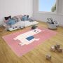 Tapeso Kindervloerkleed alpaca Smile roze 120x170 cm - Thumbnail 1
