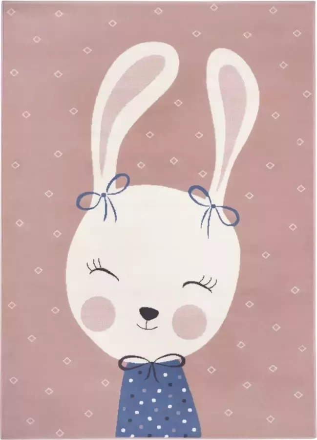 Hanse Home Adventures Vloerkleed Kids Bunny Polly Roze - Foto 2