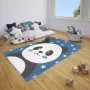 Tapeso Kindervloerkleed Lara Panda Blauw 160x220cm - Thumbnail 2